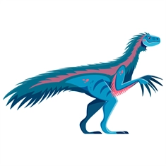 Unenlagia Dinosaur Transparent Sticker